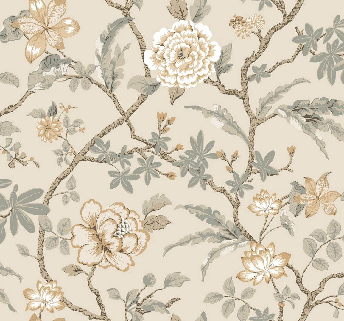 Tapeta botaniczna York Wallcoverings MX9655 Courtyard Botanical Astoria