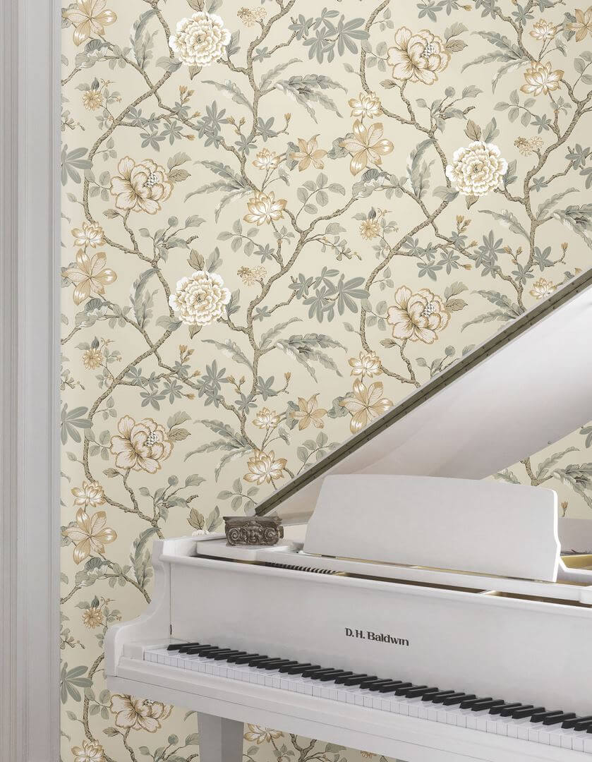 Tapeta botaniczna York Wallcoverings MX9655 Courtyard Botanical Astoria