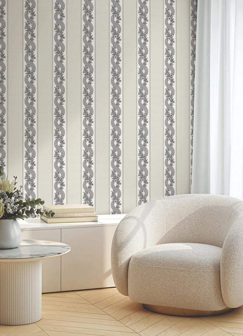 Tapeta eleganckie pasy York Wallcoverings MX9691 Abbeys Garland Astoria