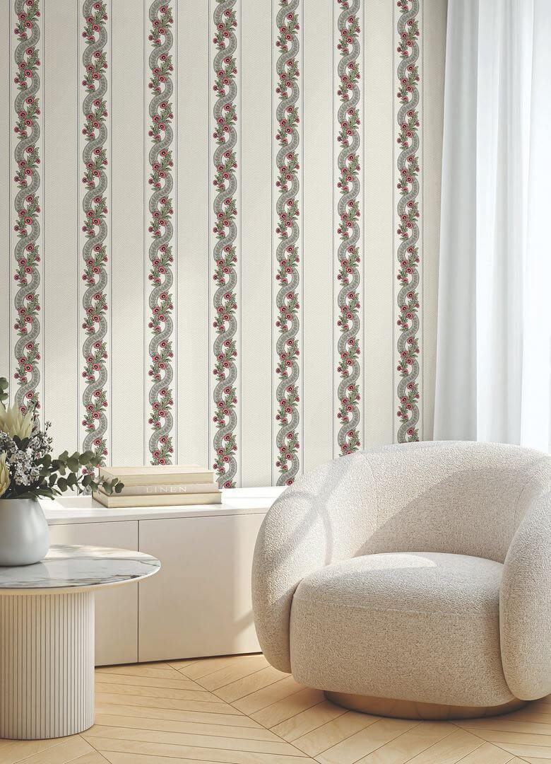 Tapeta eleganckie pasy York Wallcoverings MX9693 Abbeys Garland Astoria