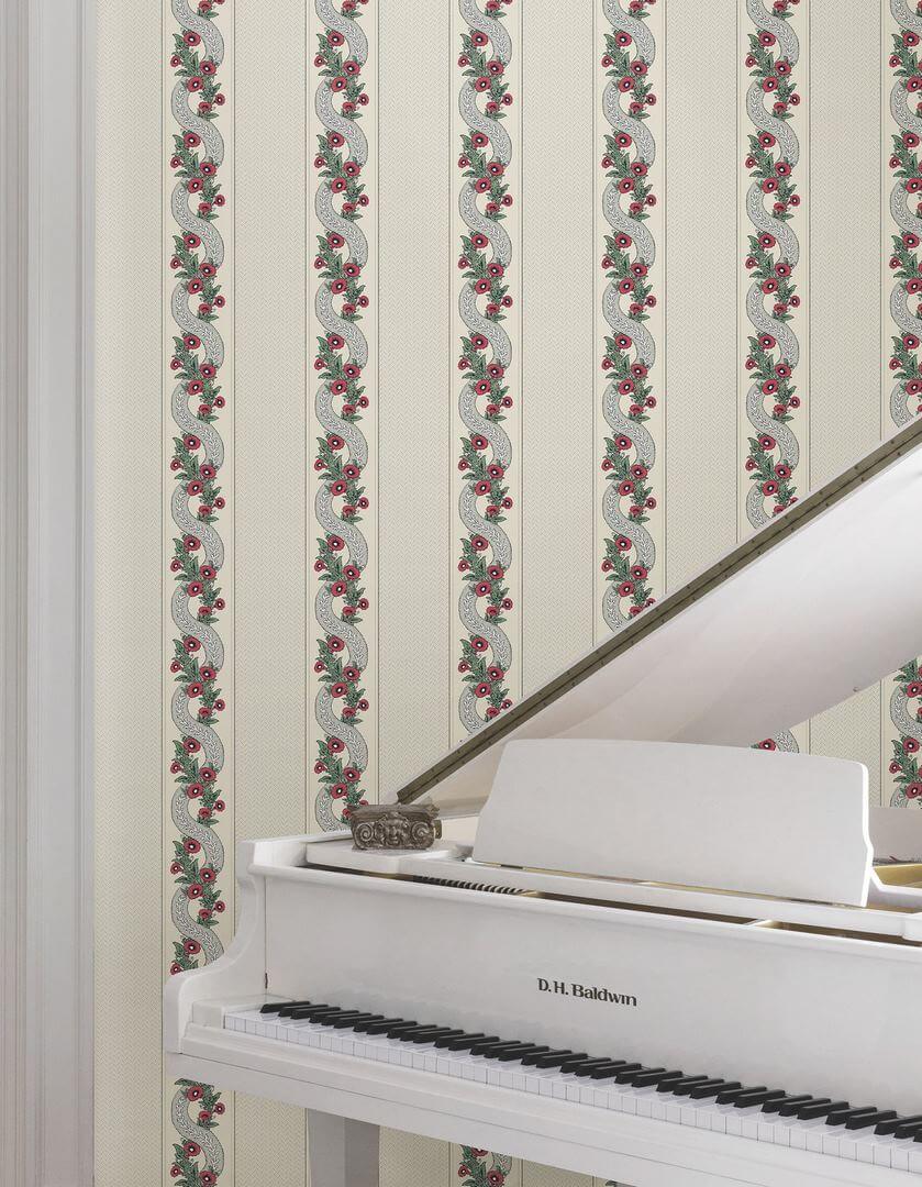 Tapeta eleganckie pasy York Wallcoverings MX9694 Abbeys Garland Astoria