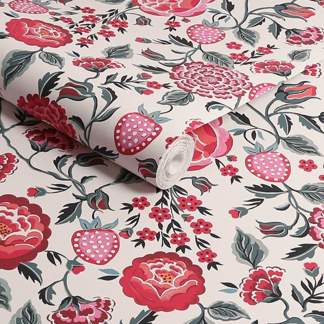 Tapeta kwiaty i owoce Cath Kidston 125497