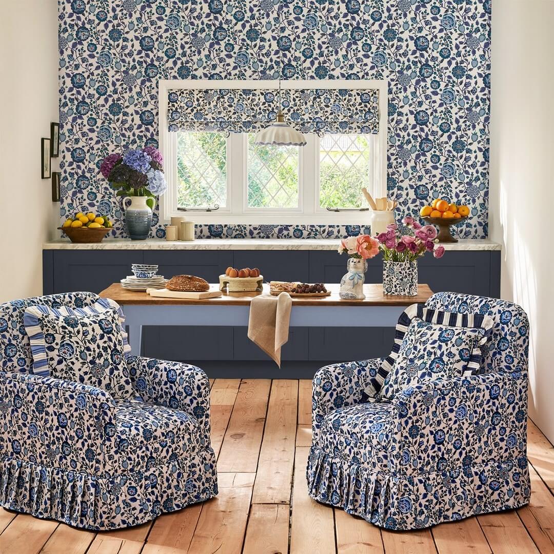 Tapeta kwiaty i owoce Cath Kidston 125498