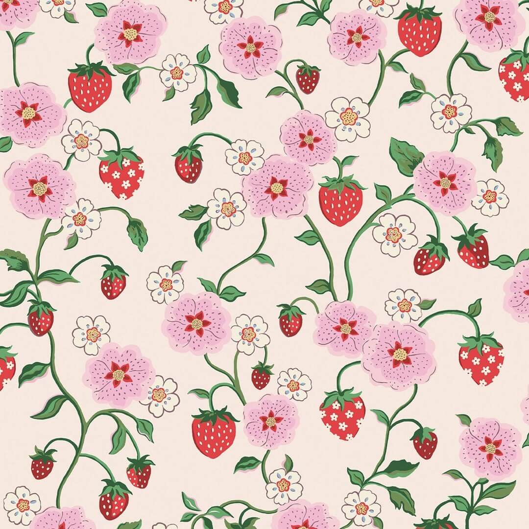 Tapeta kwiaty i owoce Cath Kidston 125531