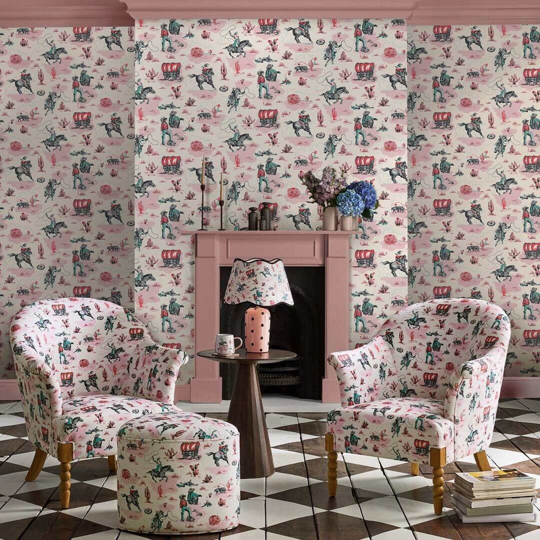 Tapeta inspirowana klimatem Dzikiego Zachodu Cath Kidston 125534
