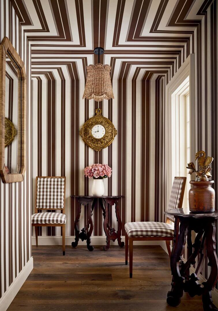 Tapeta klasyczne pasy Thibaut T44043 Norfolk Stripe Stripes and Checks Resource