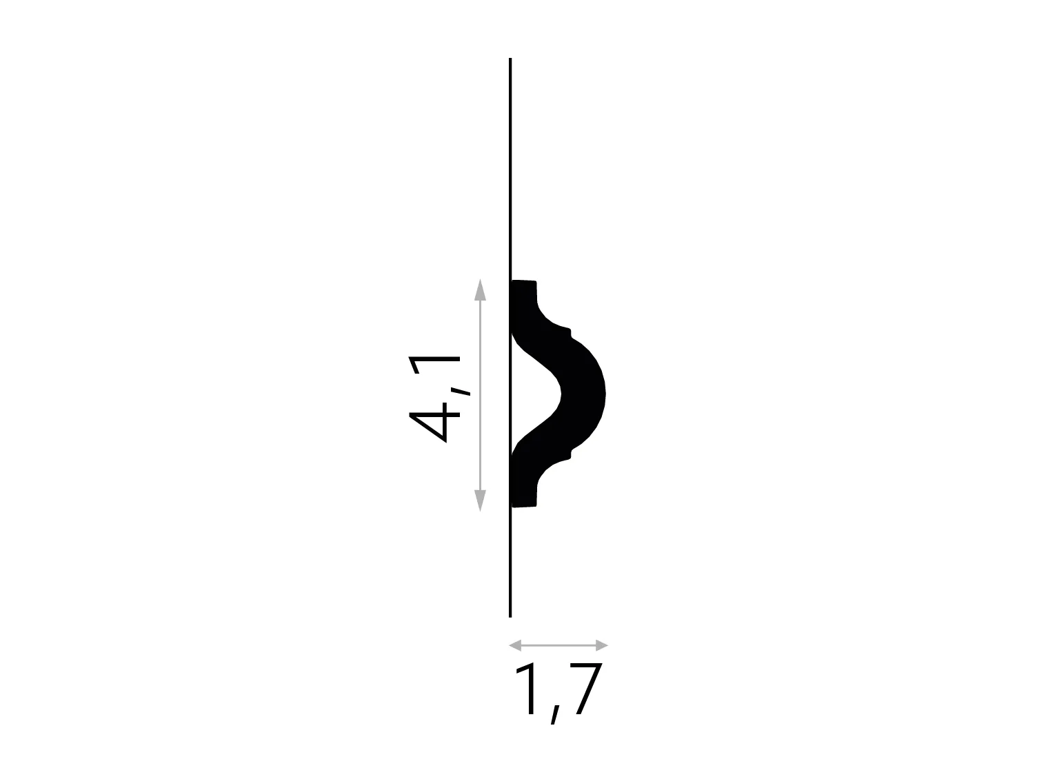 Listwa ścienna MDD332 Mardom Decor - wys. 4,1 cm
