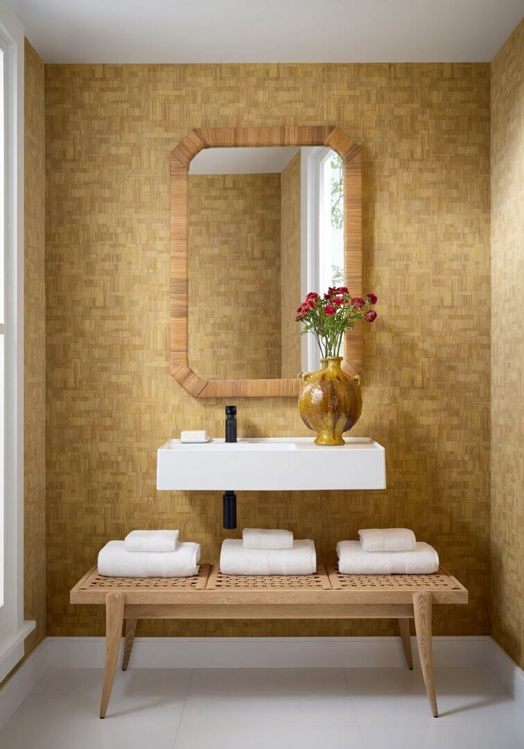 Tapeta bambusowa mozaika Thibaut T41019 Bamboo Mosaic Modern Resource Volume 4