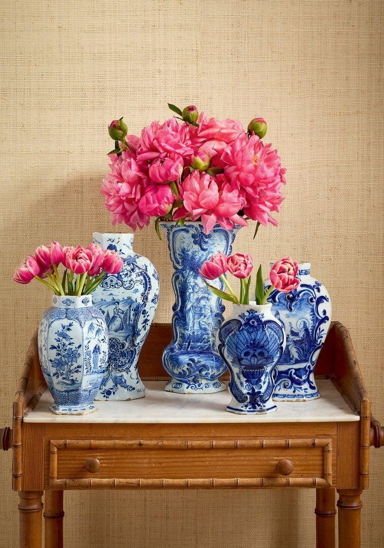 Tapeta naturalna tkana z rafii z Filipin Thibaut T13039 Carolina Raffia Grasscloth Resource Volume 6