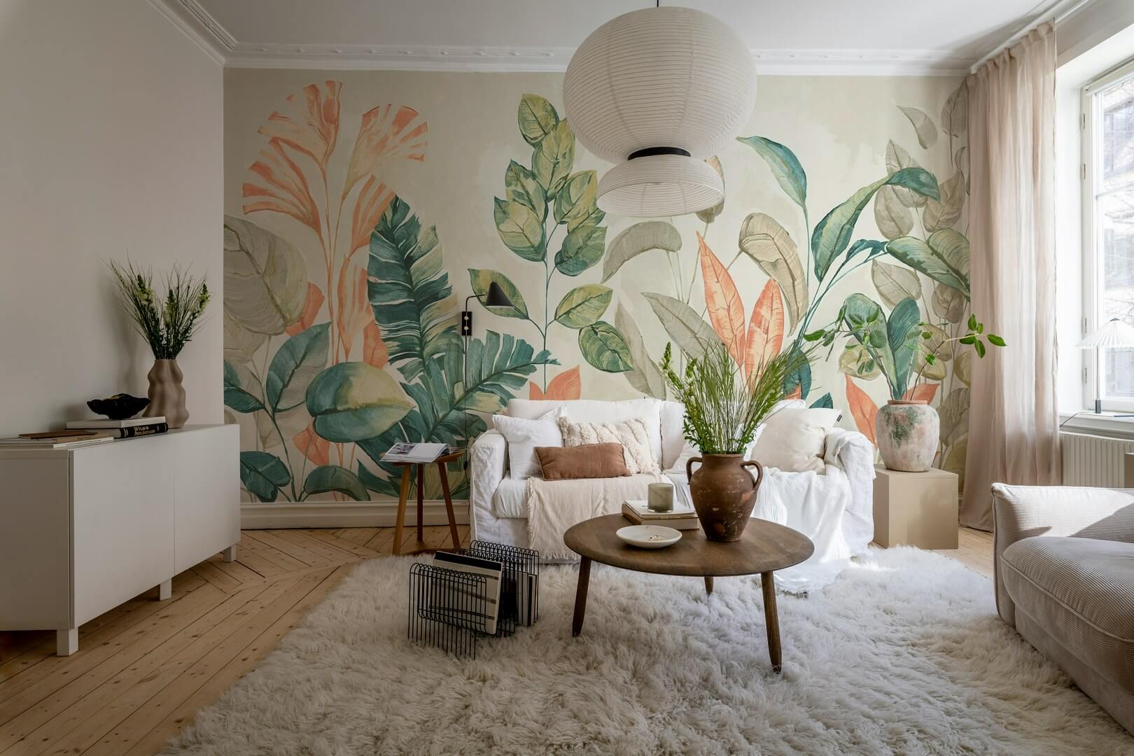 Fototapeta roślinna Rebel Walls R18925 Happy Plants Pastel Hot Pops