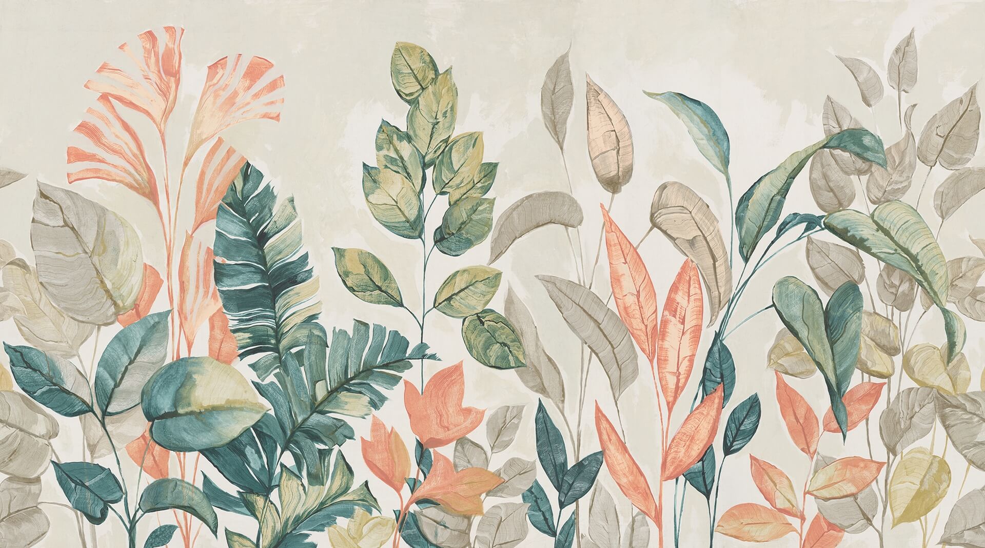 Fototapeta roślinna Rebel Walls R18925 Happy Plants Pastel Hot Pops