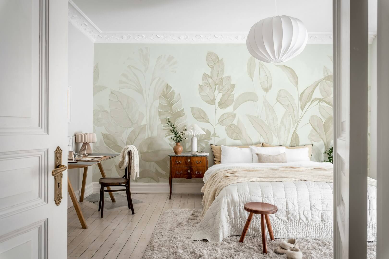 Fototapeta roślinna Rebel Walls R18926 Happy Plants Beige Hot Pops