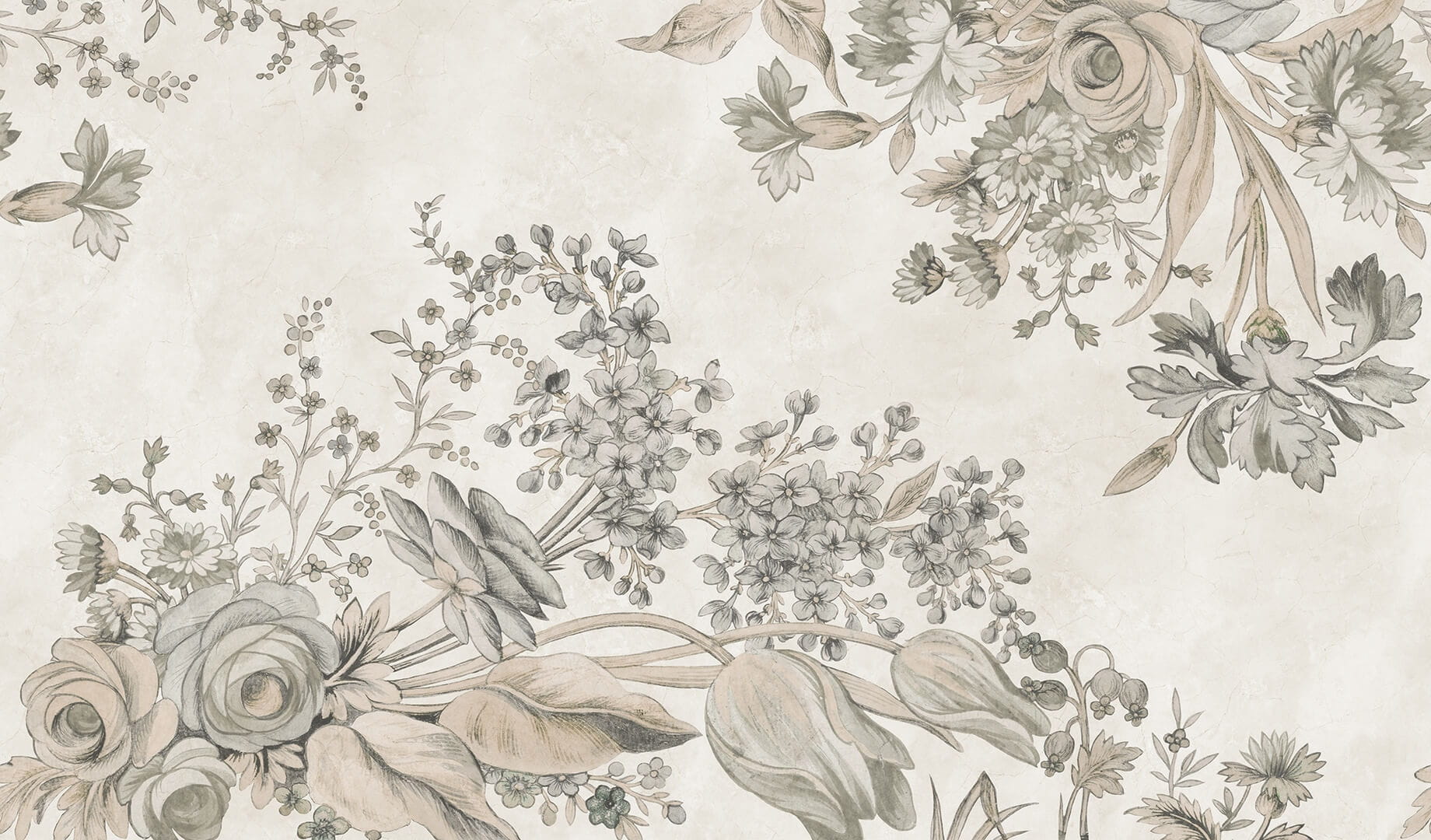 Fototapeta kwiaty Rebel Walls R20687 Bold Floral Beige Hot Pops