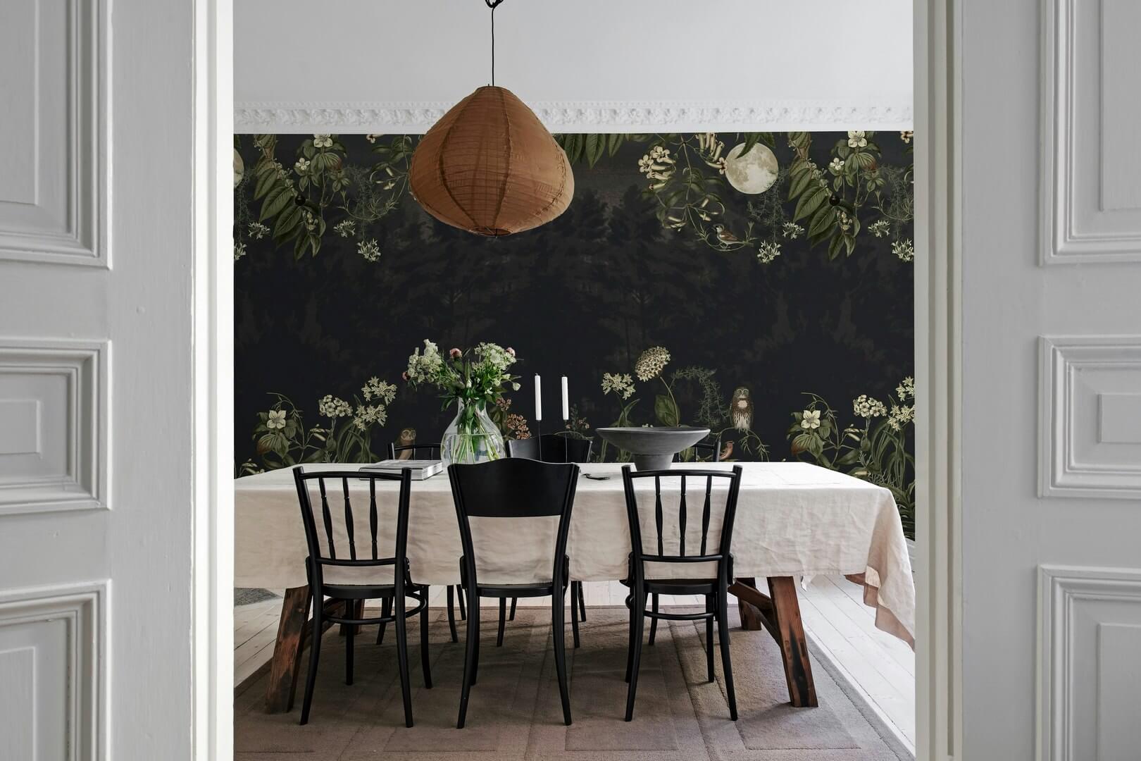 Fototapeta senna scena leśna Rebel Walls R20914 Owl Forest Night Hot Pops