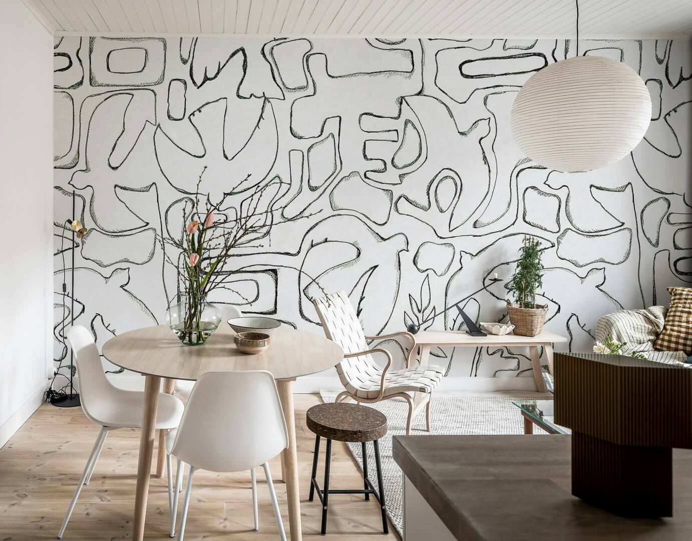 Fototapeta abstrakcyjne kształty Rebel Walls R21183 Peaceful Beige Hot Pops