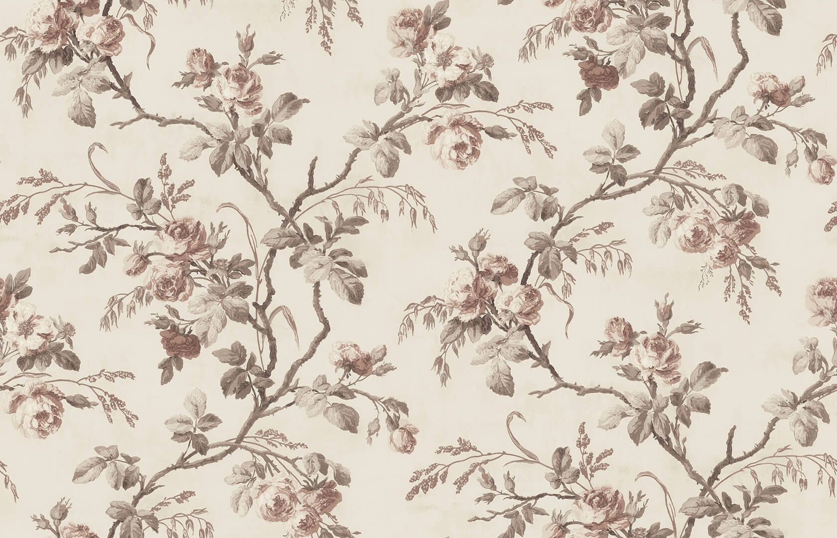 Fototapeta pnącza róż Rebel Walls R21172 Rose Garland Beige Hot Pops