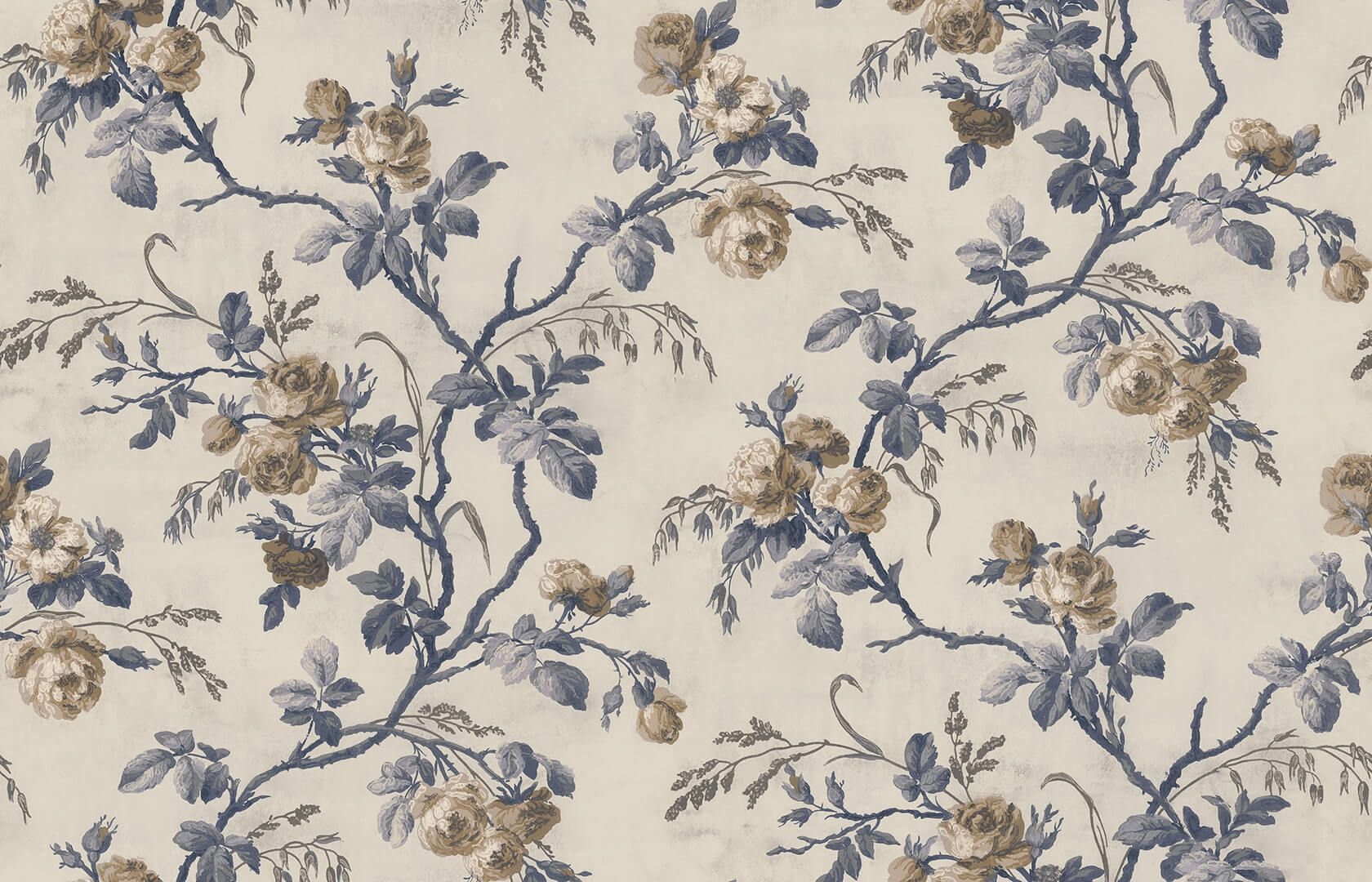 Fototapeta pnącza róż Rebel Walls R21173 Rose Garland Blue Hot Pops