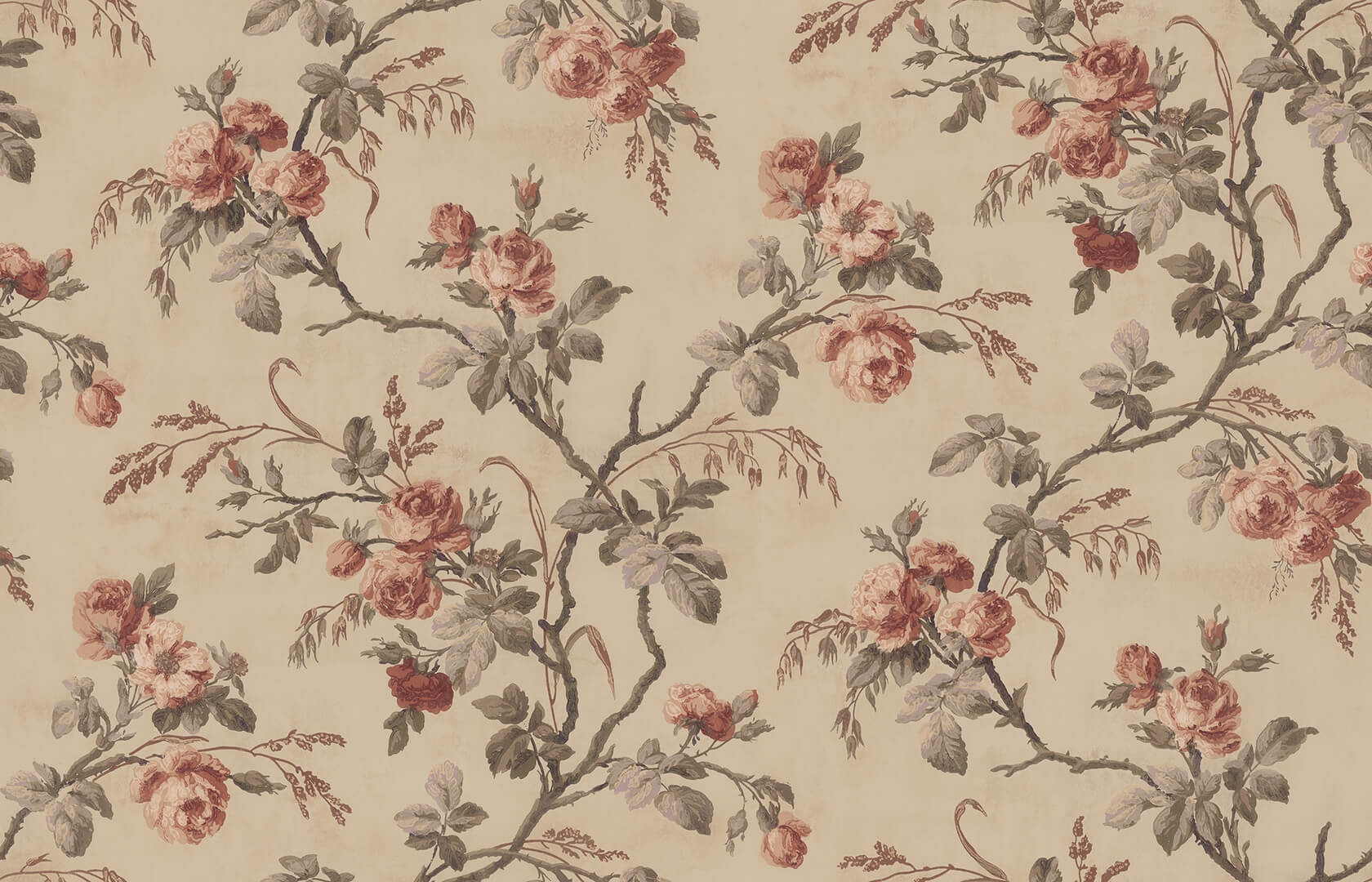 Fototapeta pnącza róż Rebel Walls R21174 Rose Garland Red Hot Pops