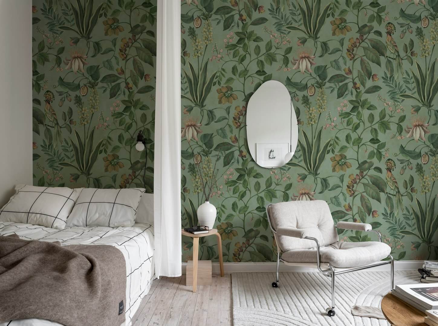 Fototapeta tropikalna flora i fauna Rebel Walls R21356 Tropical Harmony Tuquoise Hot Pops
