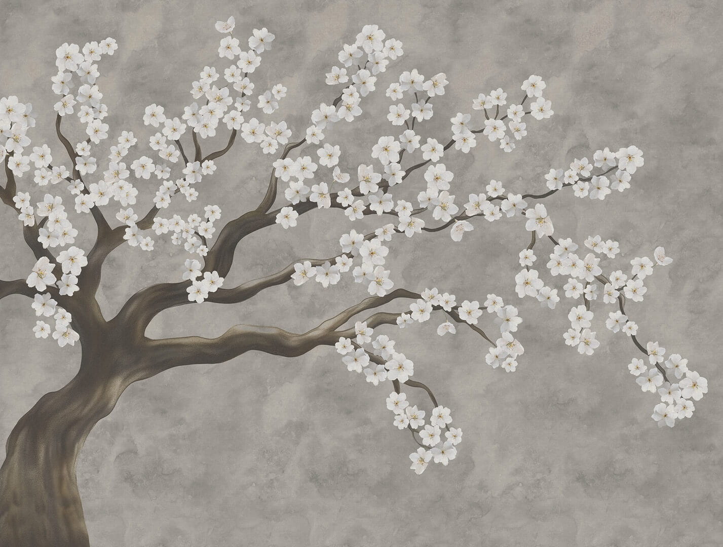 Fototapeta kwitnące drzewo Rebel Walls R21424 Calm Blossom White Hot Pops