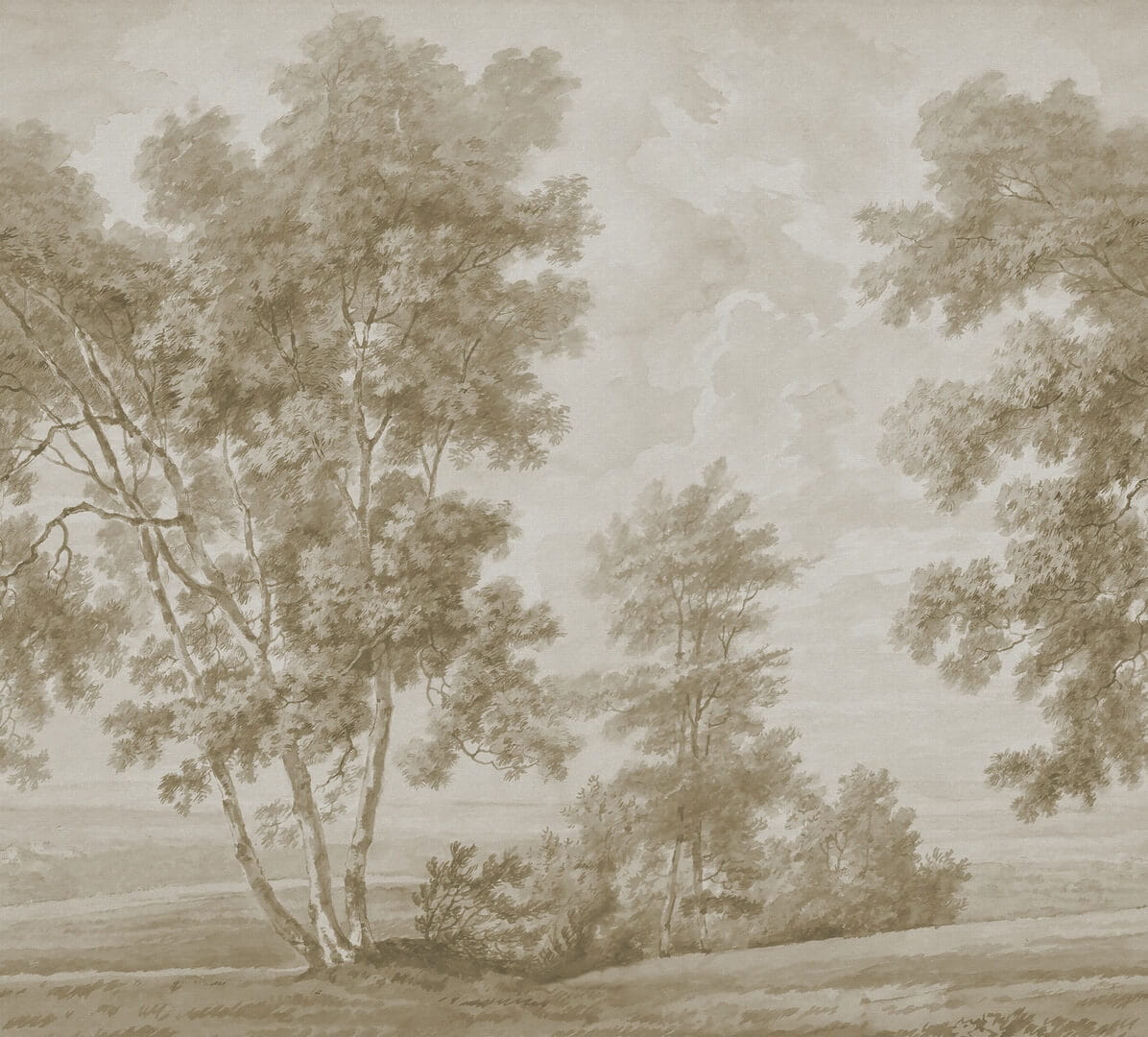 Fototapeta drzewa Rebel Walls R21540 Tree on the Hill Beige Hot Pops