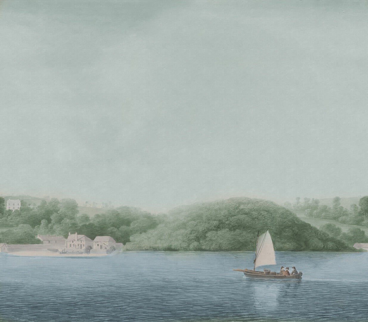 Fototapeta akwarelowy krajobraz Rebel Walls R21545 Weekend Sail Day Hot Pops