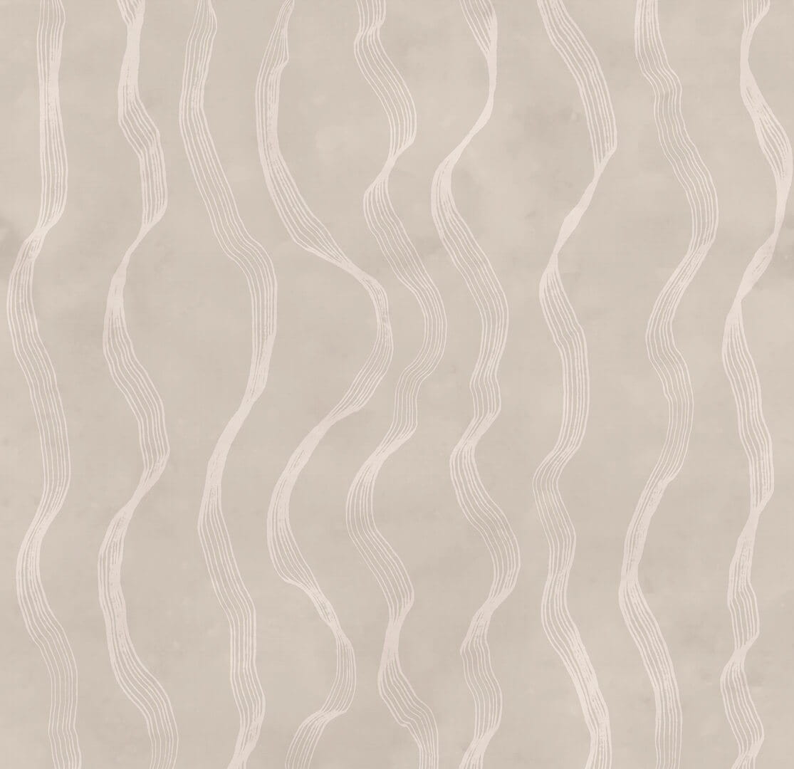 Fototapeta falujące prążki Rebel Walls R21625 Ribbon Stripe Beige Hot Pops