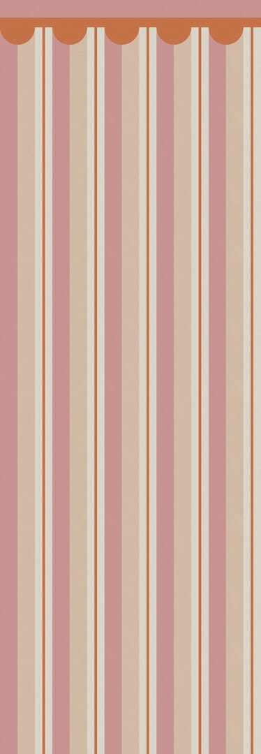 Fototapeta retro paski Rebel Walls R21626 Border Stripe Pink Hot Pops