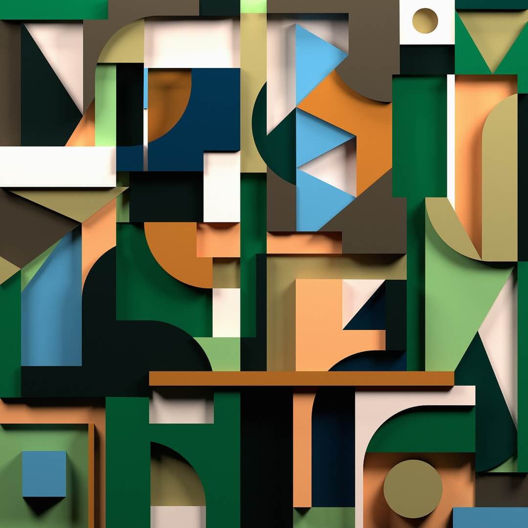 Fototapeta geometryczna efekt 3D Rebel Walls R21581 Caroline Forest Mic Linder