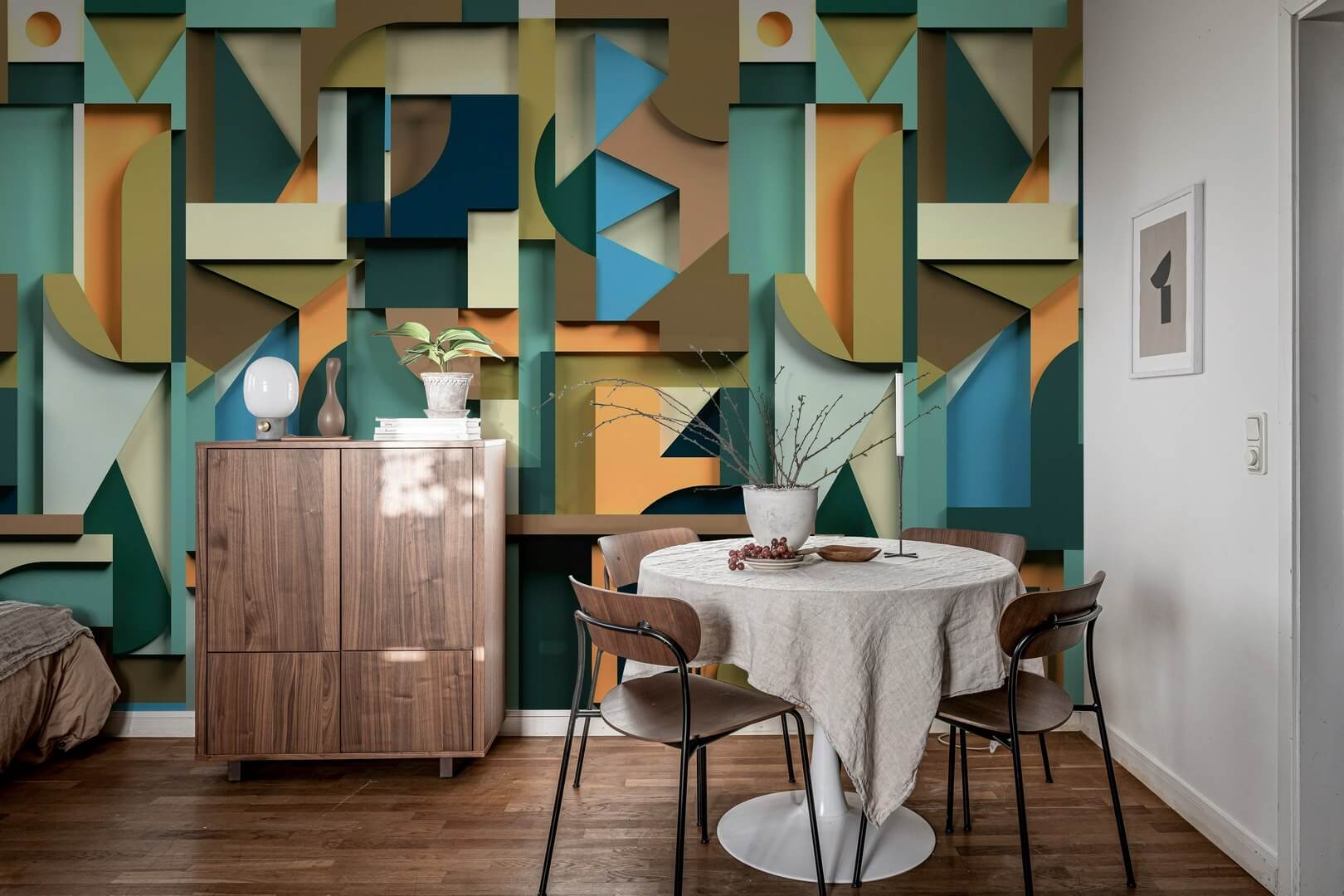 Fototapeta geometryczna efekt 3D Rebel Walls R21584 Caroline Retro Mic Linder
