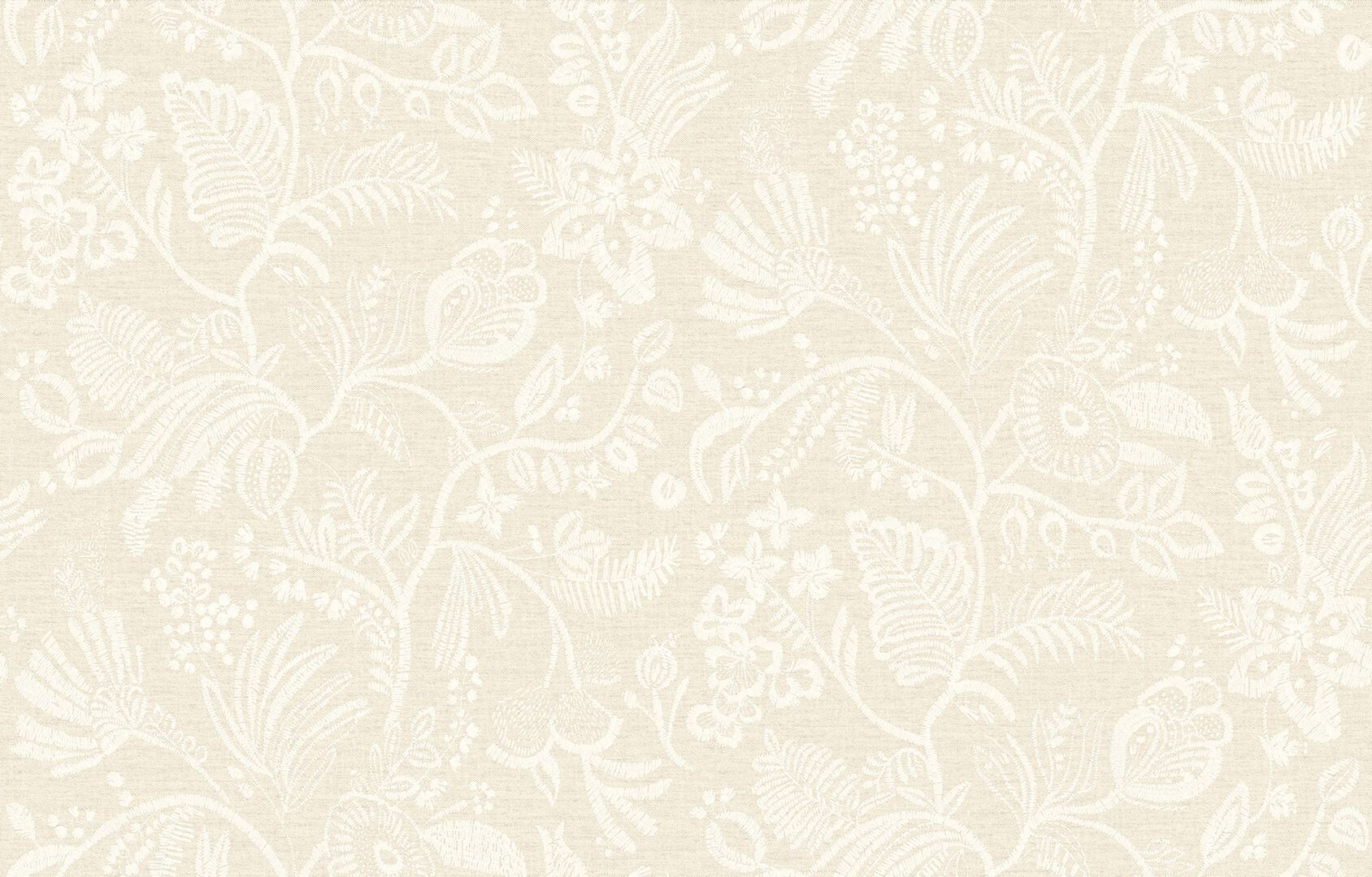 Tapeta haftowane kwiatowe pnącza Casamance 76960100 Pastel Broderies - 100 cm szer.