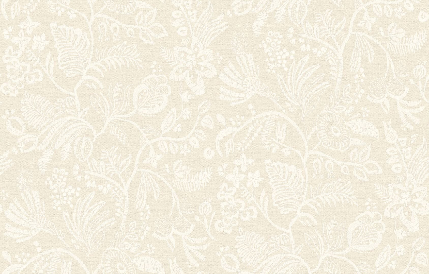 Tapeta haftowane kwiatowe pnącza Casamance 76960100 Pastel Broderies - 100 cm szer.