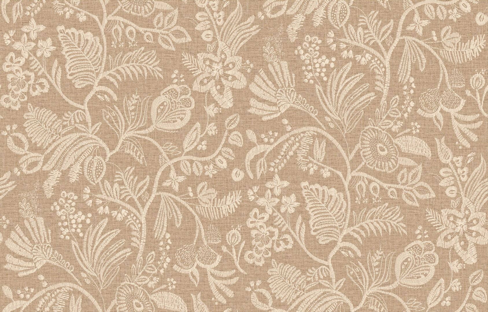 Tapeta haftowane kwiatowe pnącza Casamance 76960304 Pastel Broderies - 100 cm szer.