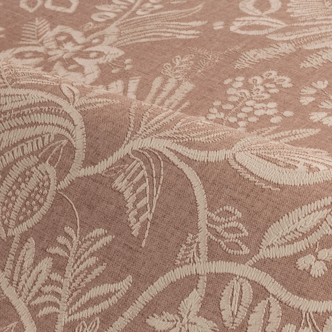 Tapeta haftowane kwiatowe pnącza Casamance 76960610 Pastel Broderies - 100 cm szer.