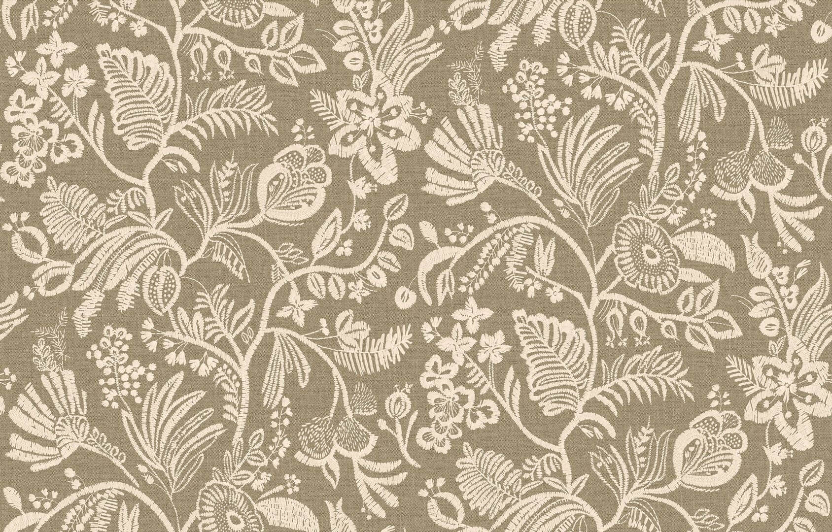 Tapeta haftowane kwiatowe pnącza Casamance 76960916 Pastel Broderies - 100 cm szer.