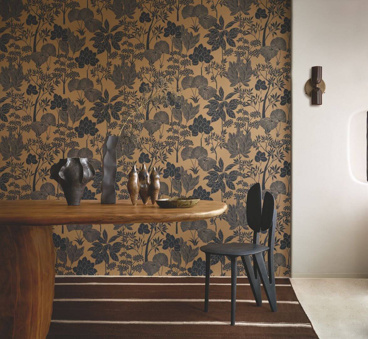Tapeta roślinna Casamance 76900508 Inara Tressora - 106 cm szer.