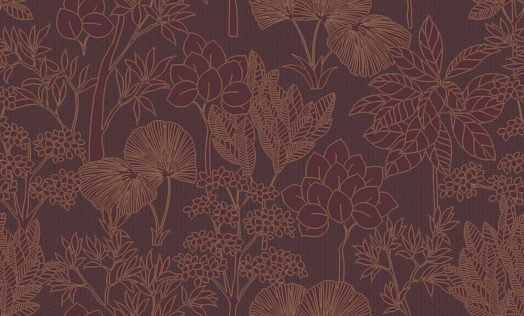 Tapeta roślinna Casamance 76900712 Inara Tressora - 106 cm szer.