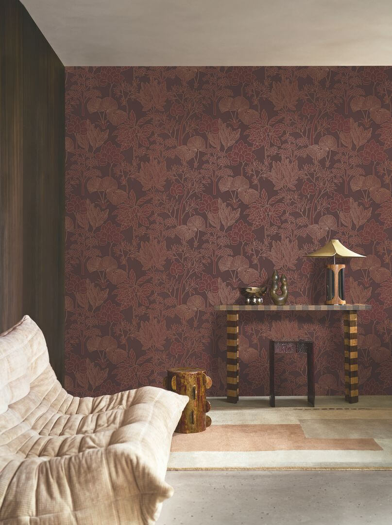 Tapeta roślinna Casamance 76900712 Inara Tressora - 106 cm szer.