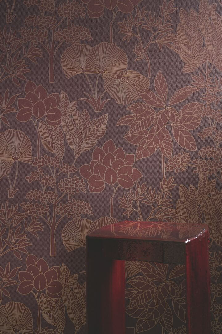 Tapeta roślinna Casamance 76900712 Inara Tressora - 106 cm szer.