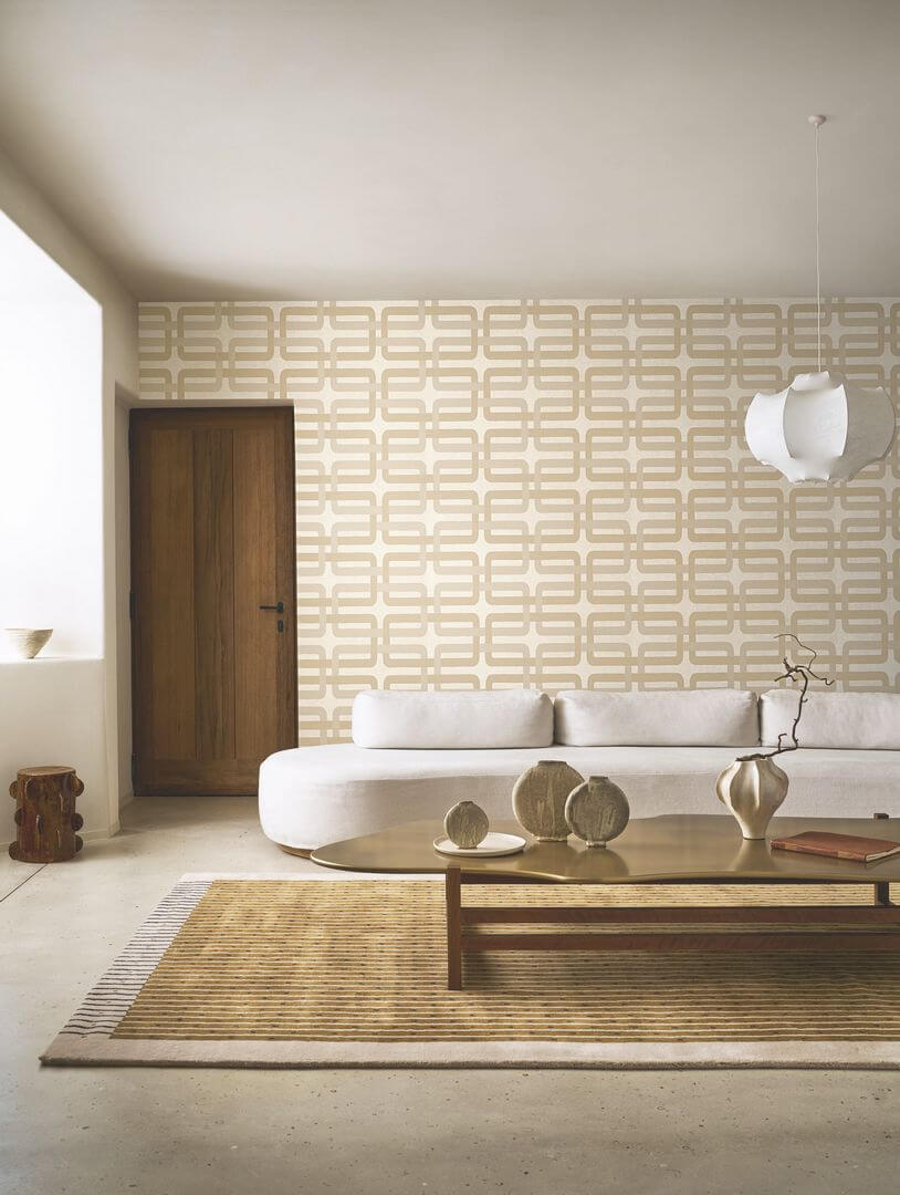 Tapeta geometryczna Casamance 76932854 Matjara Tressora - 106 cm szer.