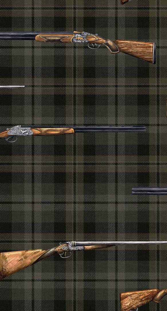 Tapeta w kratę ze strzelbami Carl Robinson CL70700 The Gentleman