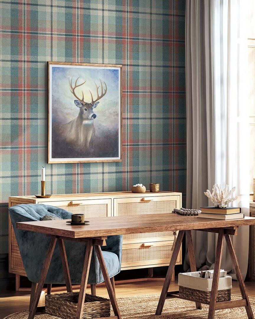 Tapeta w szkocką kratę Carl Robinson CL71101 The Gentleman