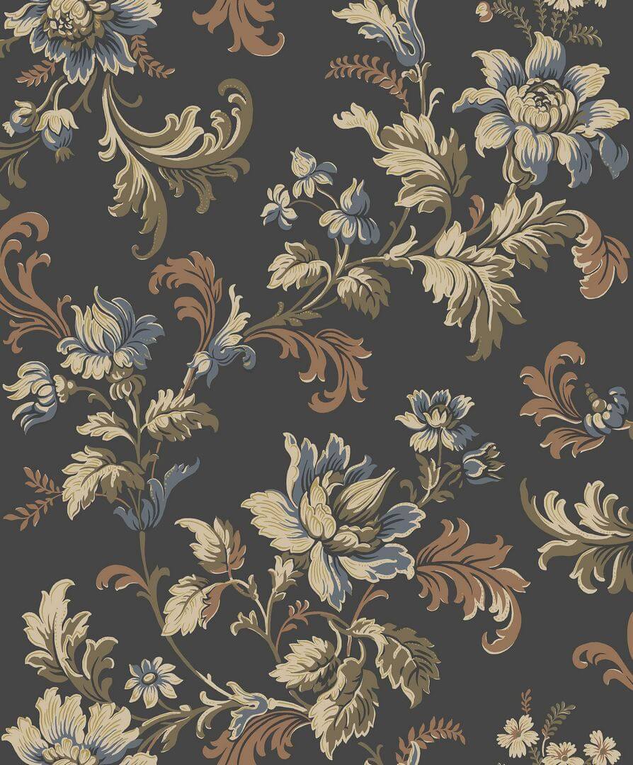Tapeta kwiaty vintage Boras Tapeter 8064 Elvira Anno II