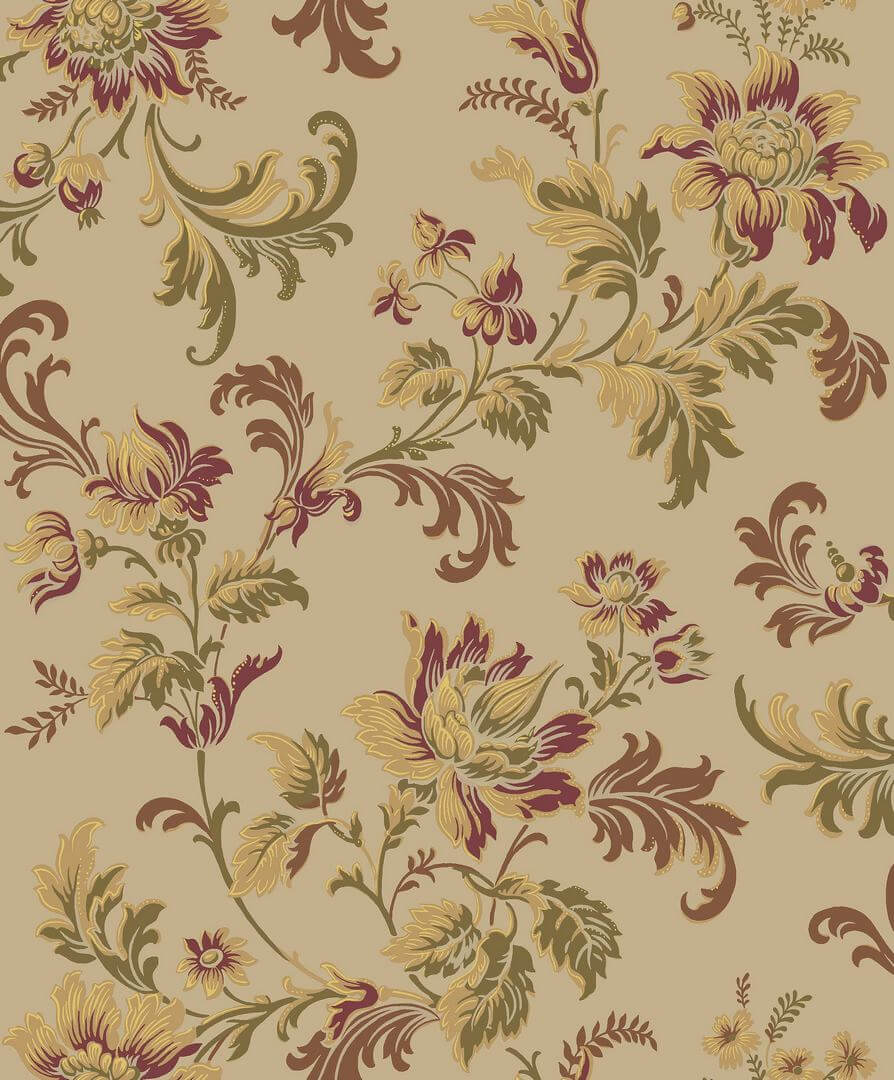 Tapeta kwiaty vintage Boras Tapeter 8065 Elvira Anno II