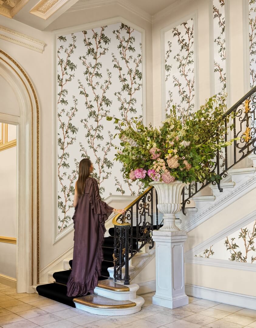 Tapeta akwarelowe liście i gałęzie Cole & Son 128/3013 Chinese Branch Classics Collection Vol.II