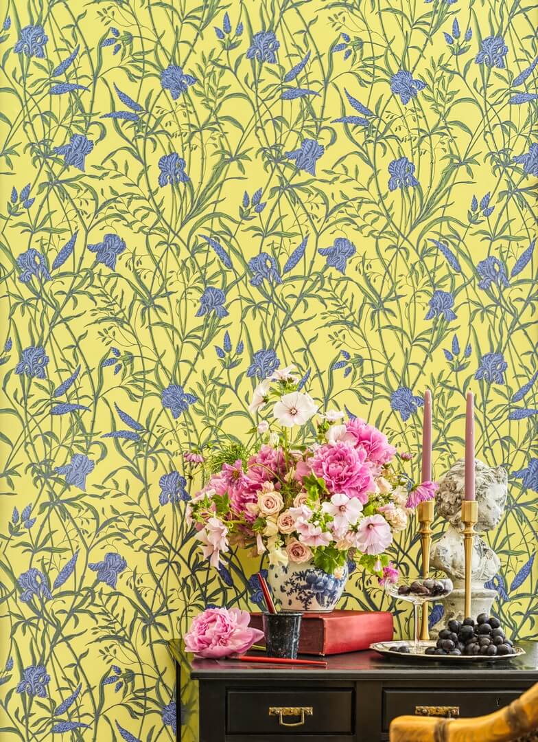 Tapeta kwiaty irysów Cole & Son 128/5023 Iris Classics Collection Vol.II