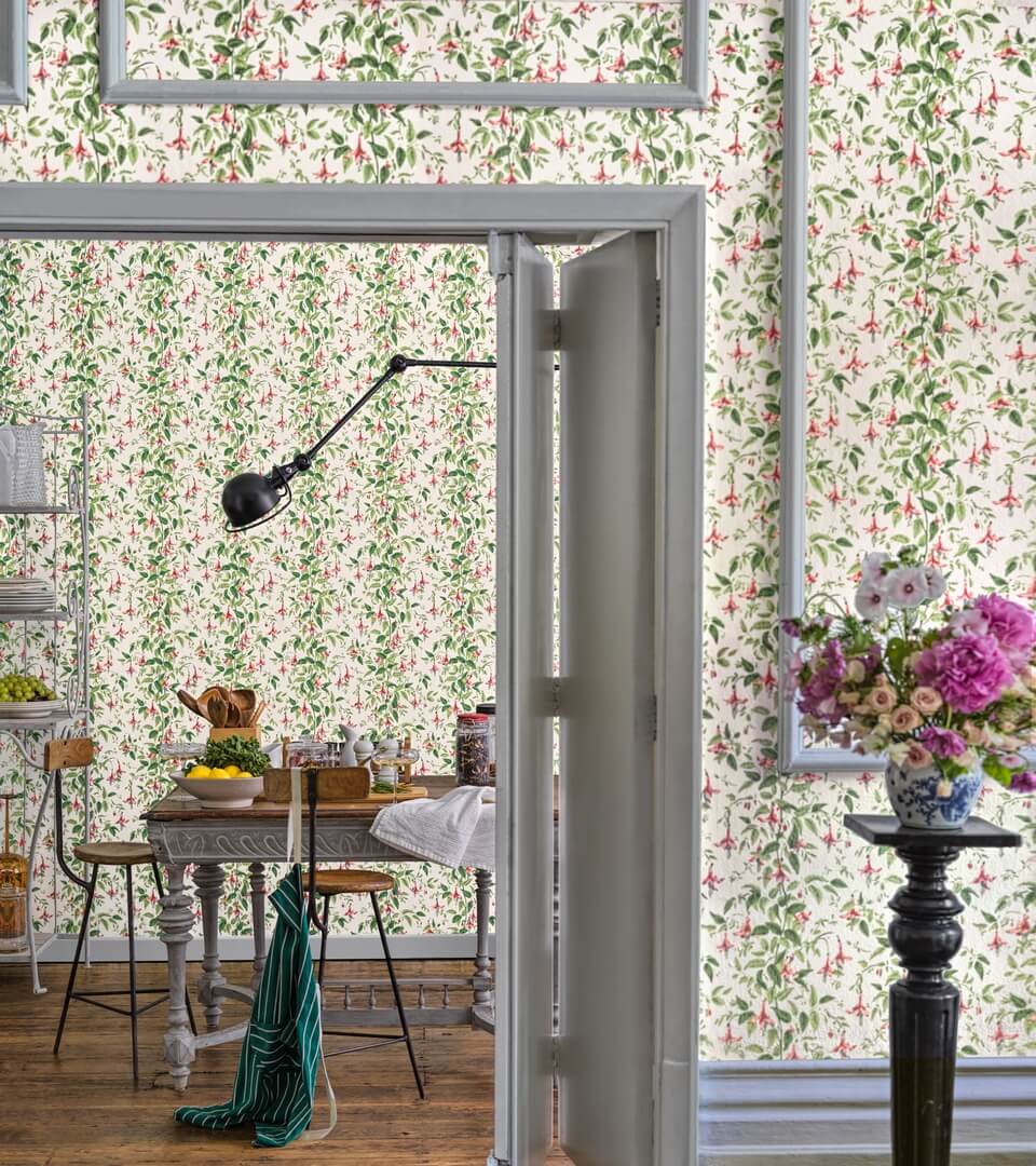 Tapeta liście i fuksje Cole & Son 128/6030 Fuchsia Classics Collection Vol.II