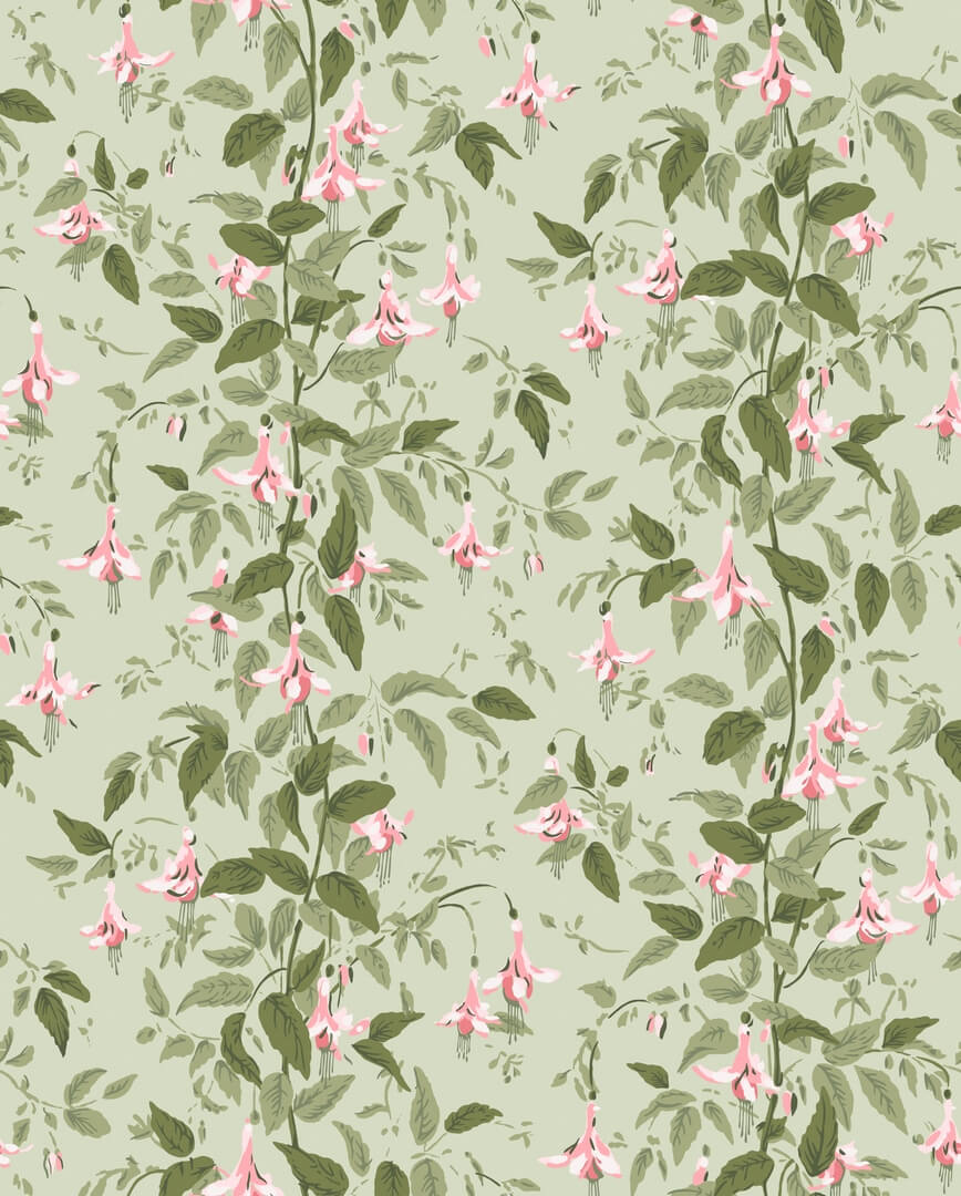 Tapeta liście i fuksje Cole & Son 128/6032 Fuchsia Classics Collection Vol.II