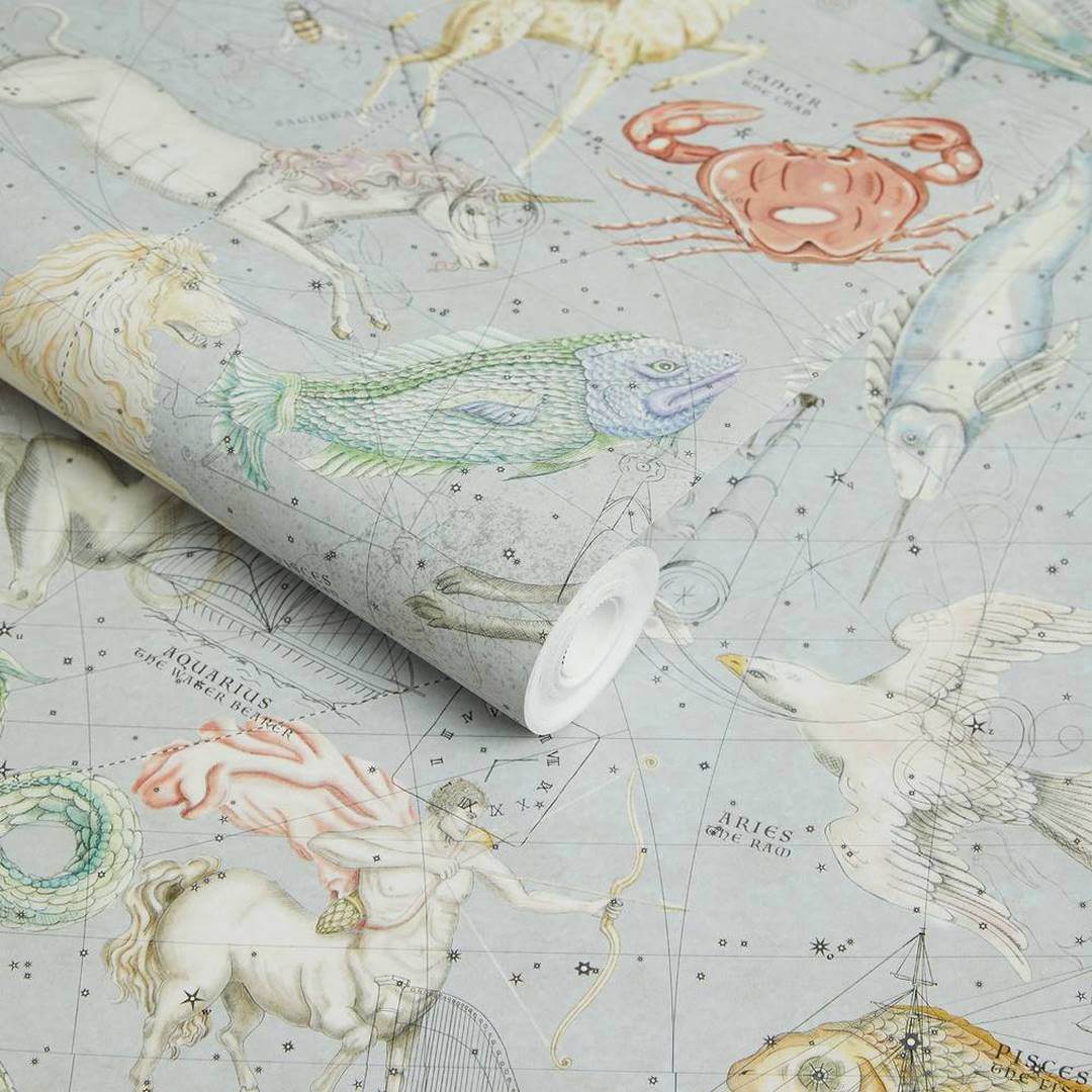 Tapeta ze znakami zodiaku House of Hackney Cosmos Celestial Blue
