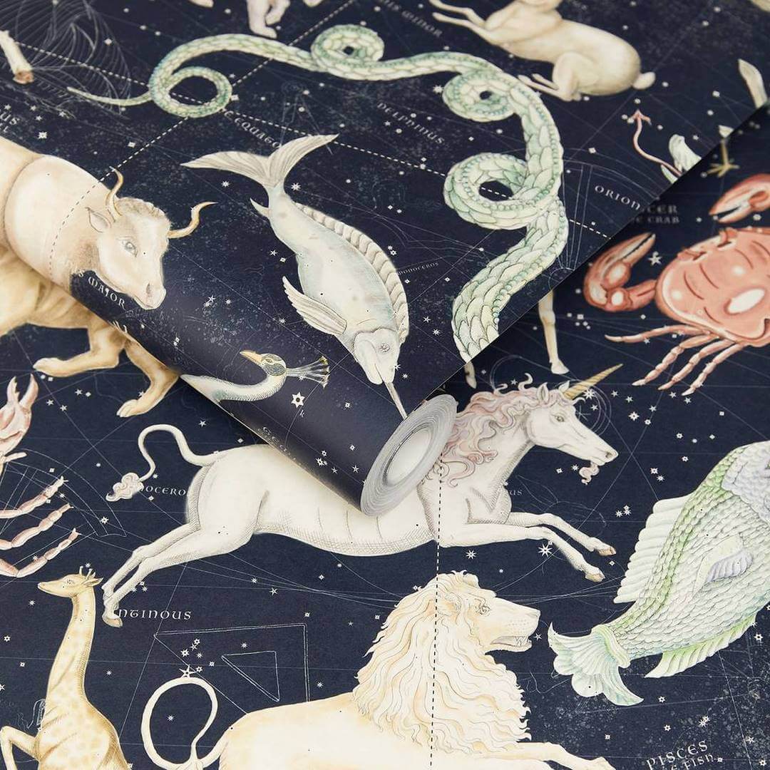 Tapeta ze znakami zodiaku House of Hackney Cosmos Midnight